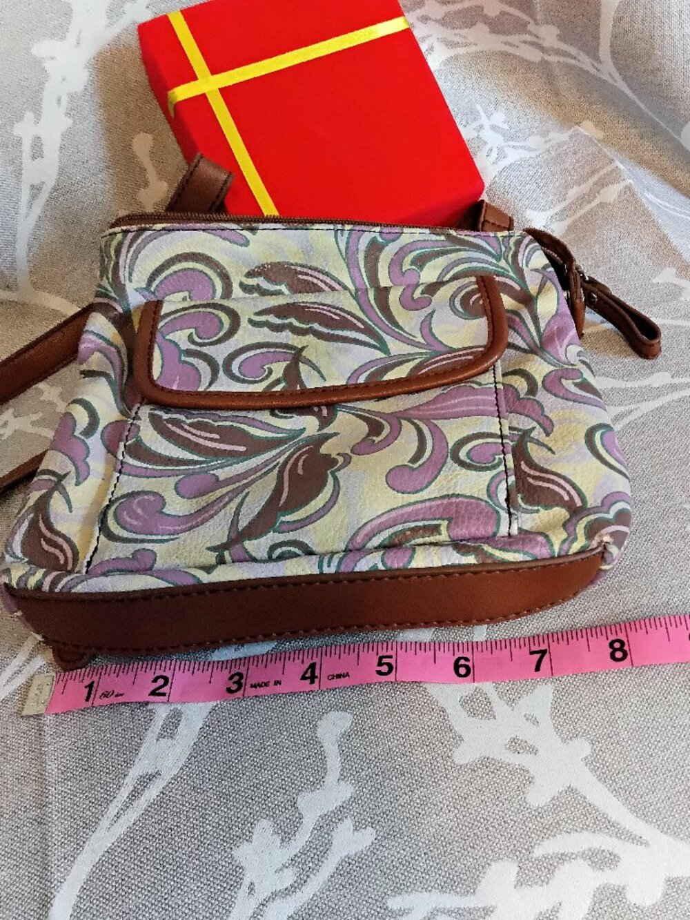 RELIC Boho Paisley Print Crossbody Bag | Adjustable Strap - Picture 13 of 14